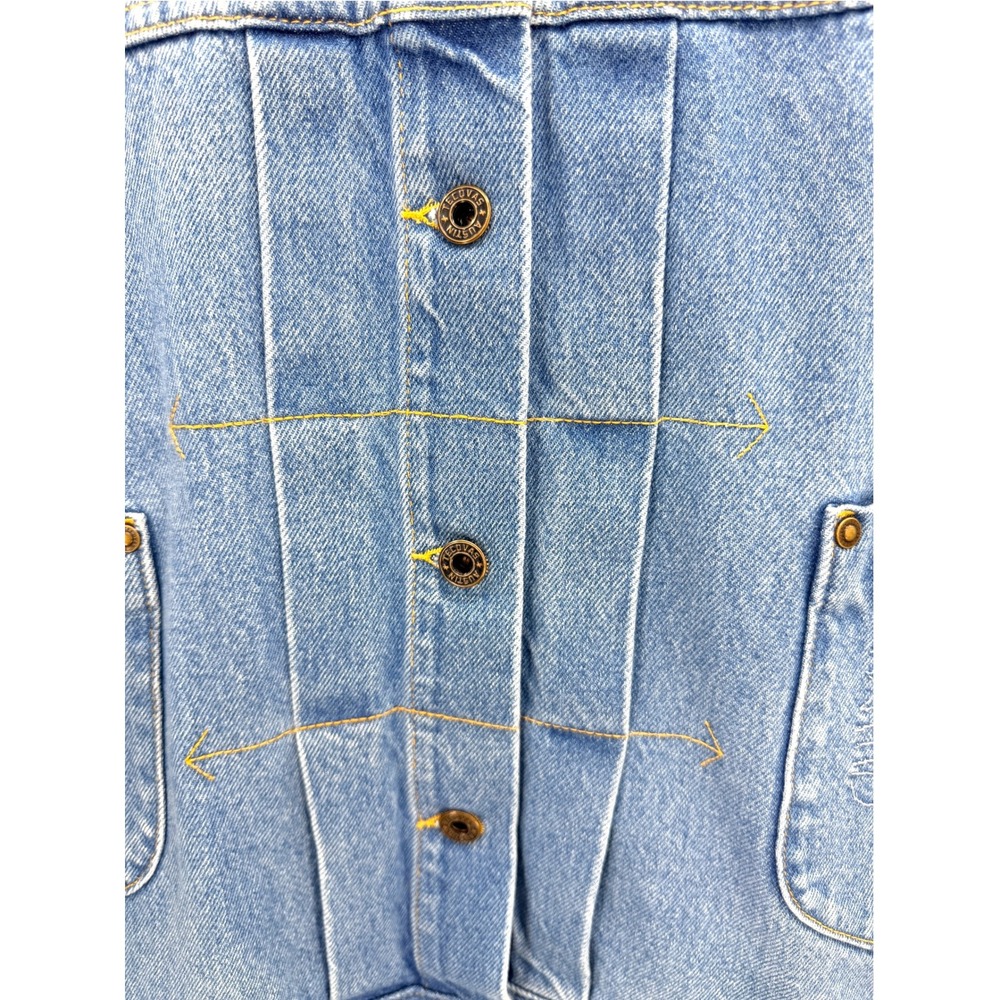 NWT Tecovas Women's Denim Trucker Jacket II Medium Wash Size S Western Boho - Picture 3 of 11